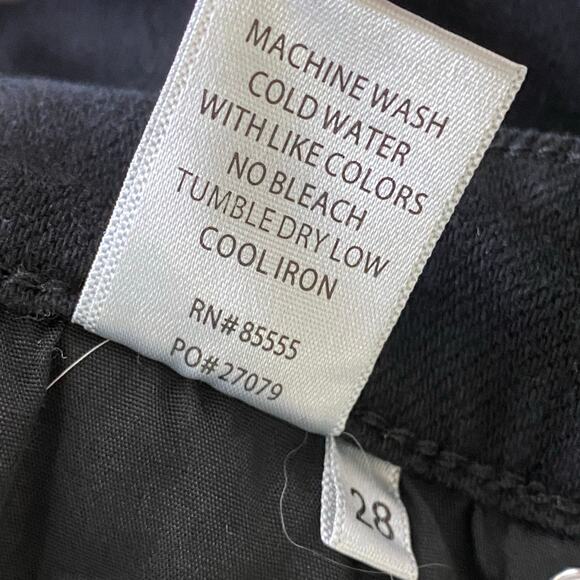 Pistola Teagan Vented Straight Jeans Size 28 Dark Vinyl Black High Rise Slit - Picture 13 of 15